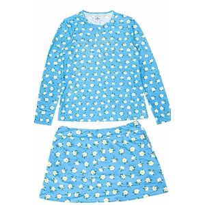 Draper James x Lands' End Floral Rashguard Top L & Swim Skirt Bottom 12 Set